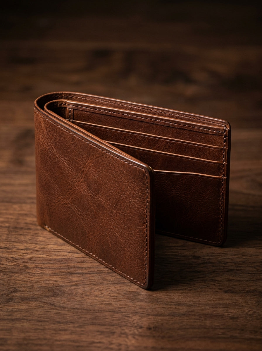 Genuine Sheep Leather Bifold Wallet | Premium Men's Leather Wallet