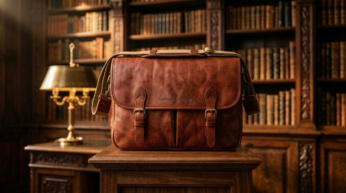 Vintage Leather Messenger Bag for Men – Premium Crossbody Satchel