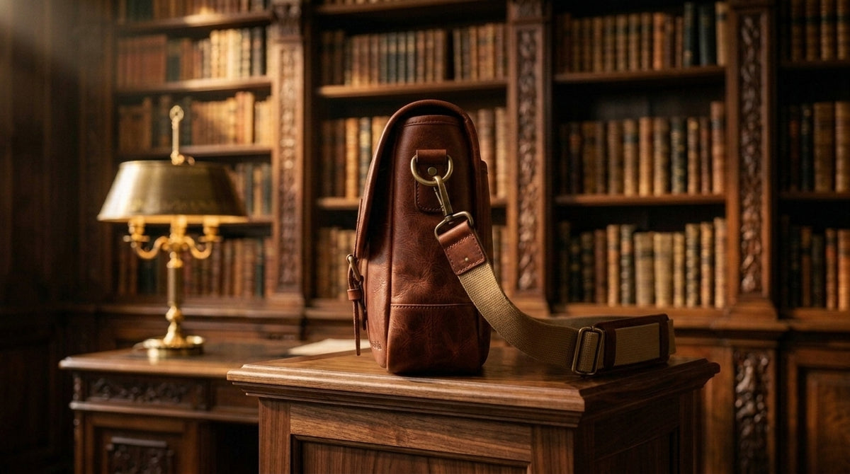 Vintage Leather Messenger Bag for Men – Premium Crossbody Satchel