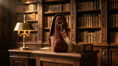 Vintage Leather Messenger Bag for Men – Premium Crossbody Satchel