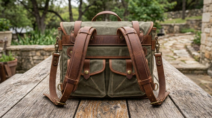 Vintage Canvas & Leather Messenger Bag – Heritage Travel Shoulder Bag
