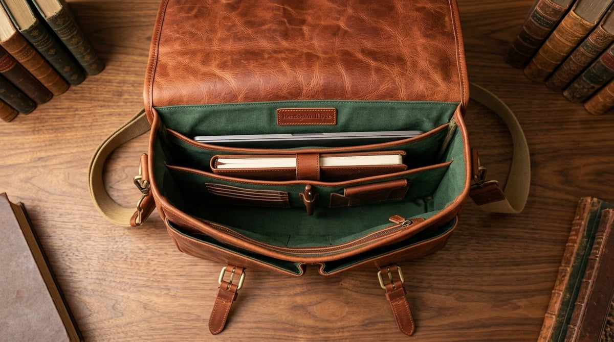 Vintage Leather Messenger Bag for Men – Premium Crossbody Satchel